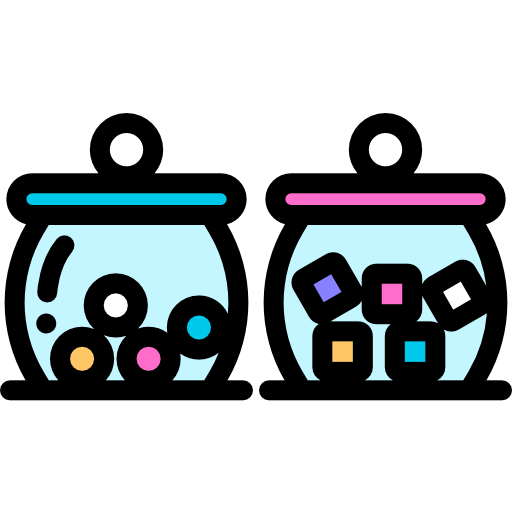 Candy jars Detailed Rounded Lineal color icon