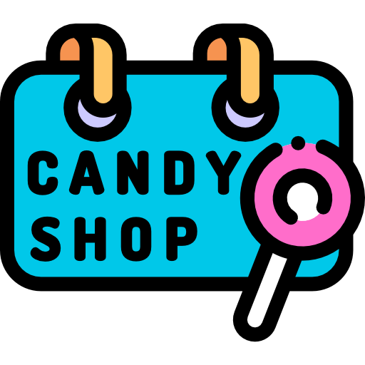 Candy shop Detailed Rounded Lineal color icon