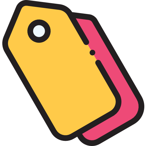 Tags Detailed Rounded Lineal color icon