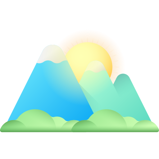 paisaje 3D Color icono