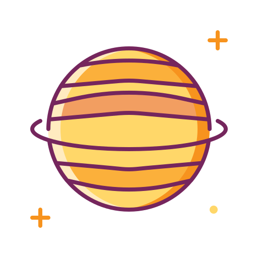 planète Generic color lineal-color Icône