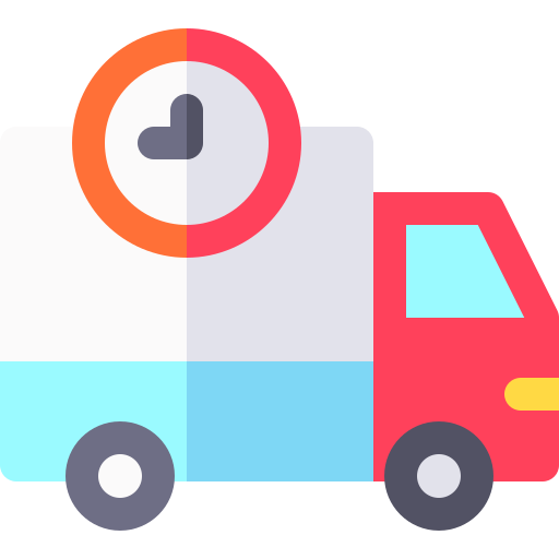 camión de reparto Basic Rounded Flat icono
