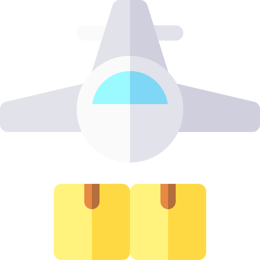 avión Basic Rounded Flat icono