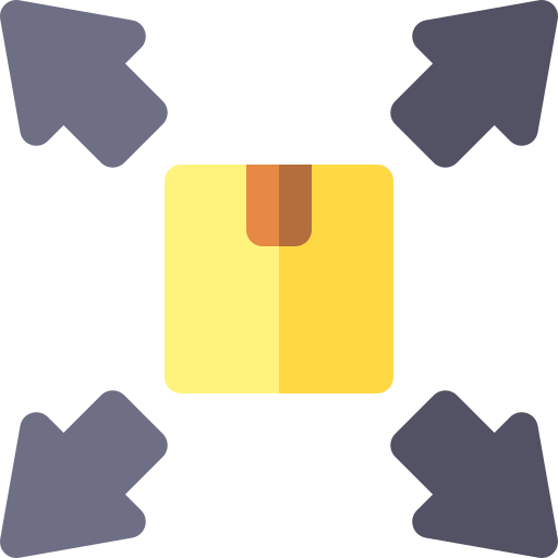 分布 Basic Rounded Flat icon