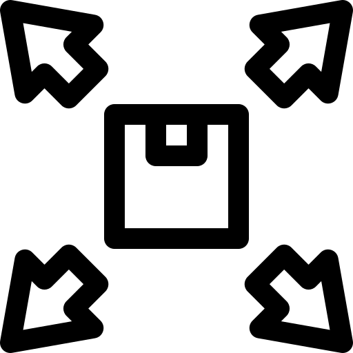 distribution Basic Rounded Lineal Icône