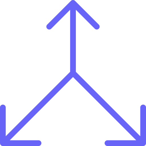 tres vías Basic Accent Lineal Color icono
