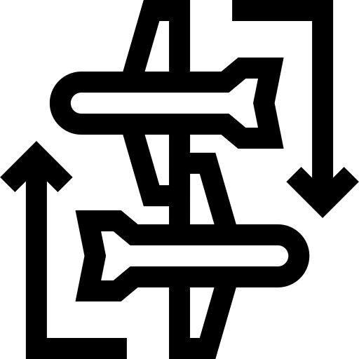 vliegtuigen Basic Straight Lineal icoon