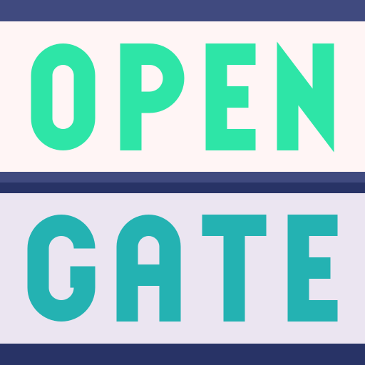 Open gate Basic Straight Flat icon