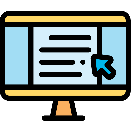 monitor Detailed Rounded Lineal color ikona