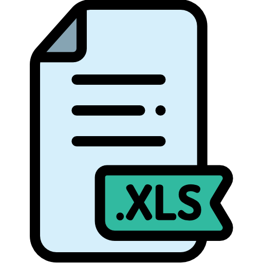 xls Detailed Rounded Lineal color ikona
