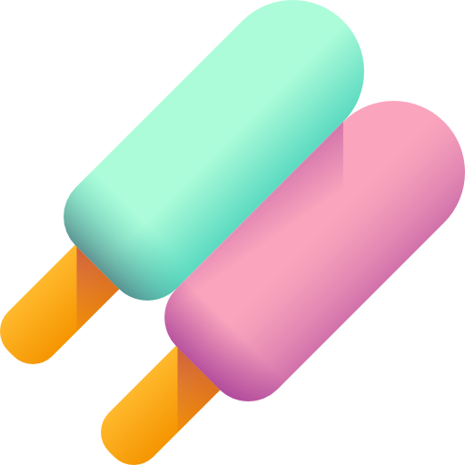 helado 3D Color icono