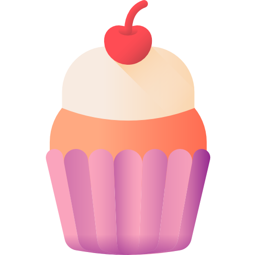 Cupcake 3D Color icon