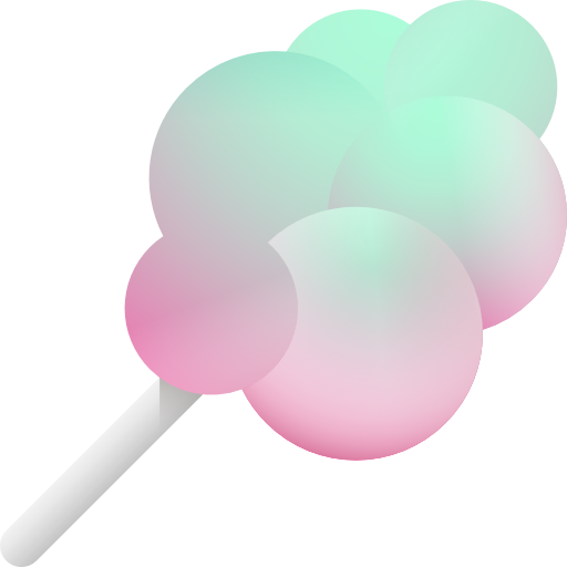 zuckerwatte 3D Color icon