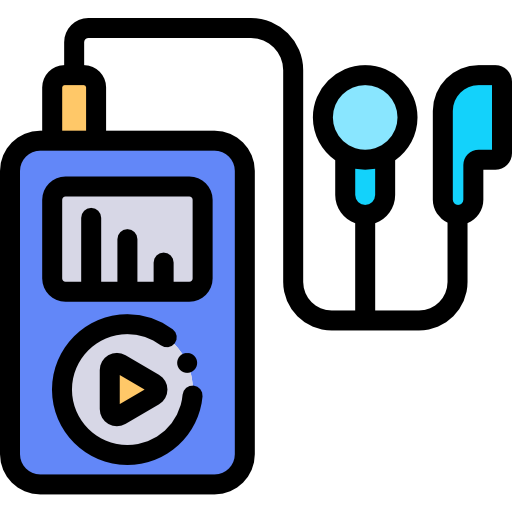 reproductor de música Detailed Rounded Lineal color icono