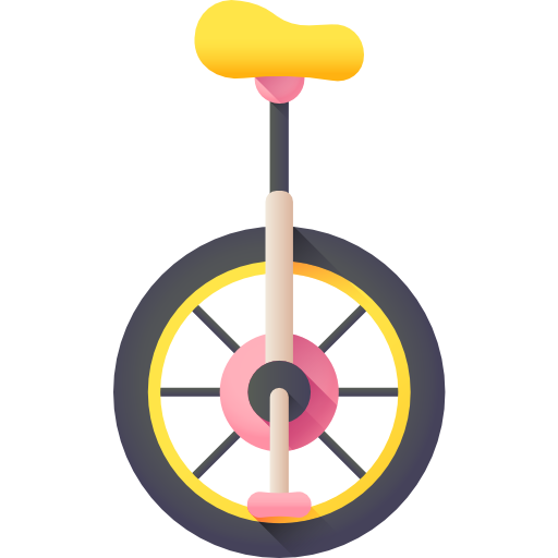 monocycle 3D Color Icône