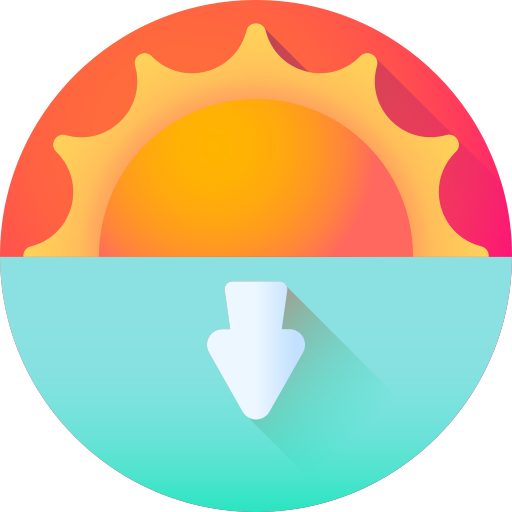 zachód słońca 3D Color ikona