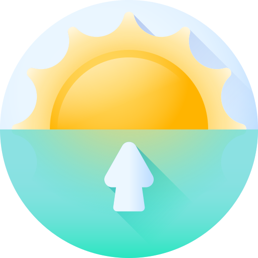 wschód słońca 3D Color ikona