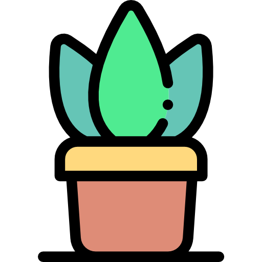 Potted plant Detailed Rounded Lineal color icon