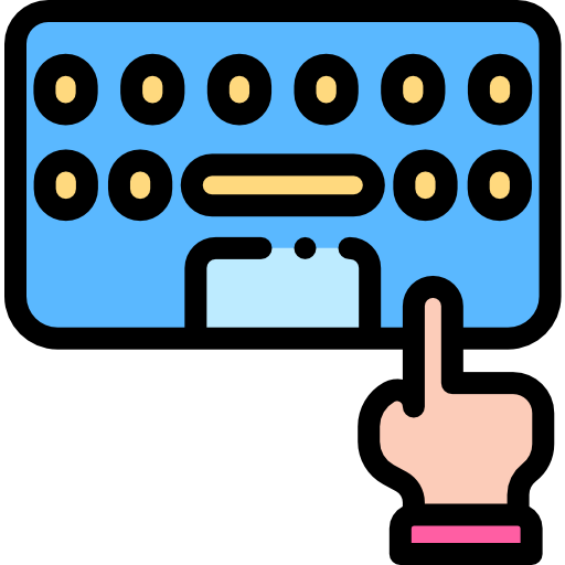 Typing Detailed Rounded Lineal color icon