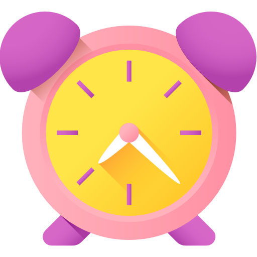 Alarm clock 3D Color icon