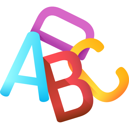 alfabeto 3D Color icona