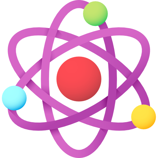 Atom 3D Color icon
