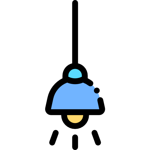 Hang lamp Detailed Rounded Lineal color icon