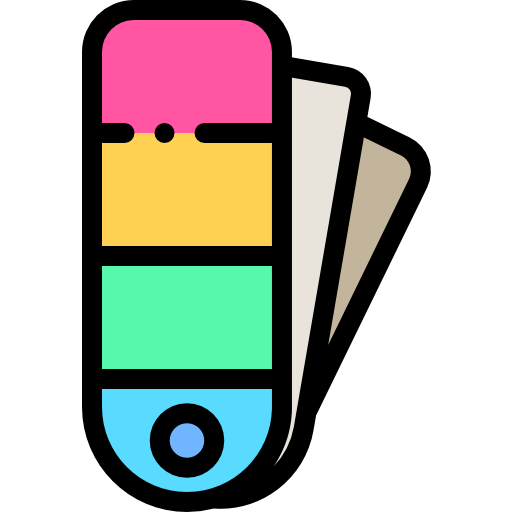 Color palette Detailed Rounded Lineal color icon