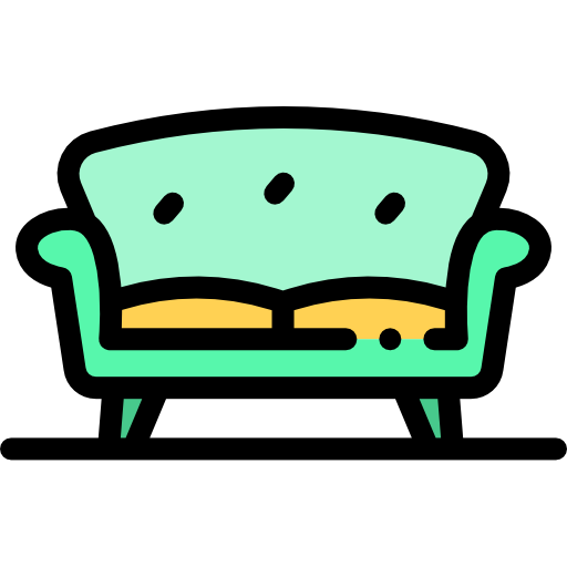 Couch Detailed Rounded Lineal color icon