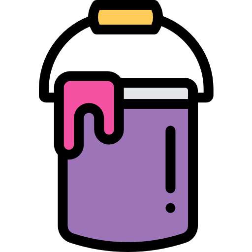 Paint bucket Detailed Rounded Lineal color icon