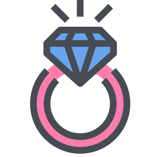 Engagement ring Justicon Lineal Color icon