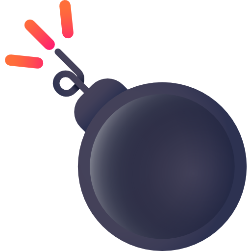bomba 3D Color icono