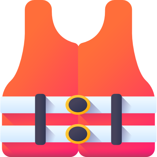 Life jacket 3D Color icon