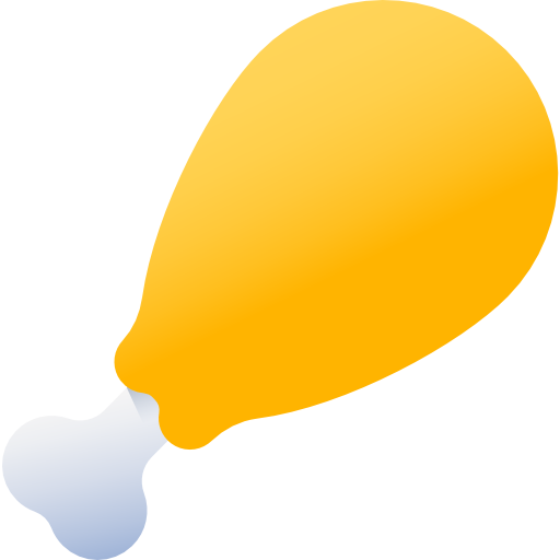 닭 튀김 3D Color icon