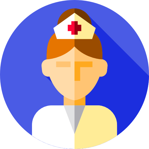 pielęgniarka Flat Circular Flat ikona