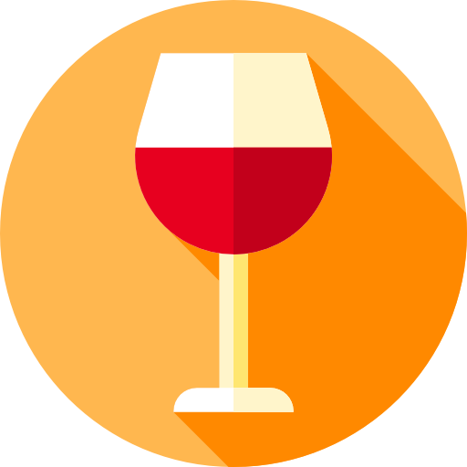 와인 잔 Flat Circular Flat icon