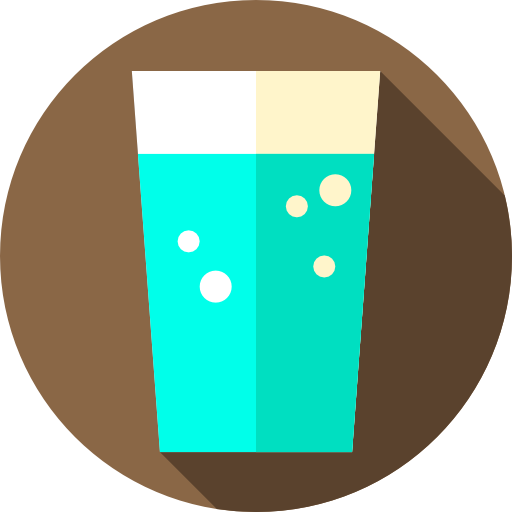 vaso de agua Flat Circular Flat icono