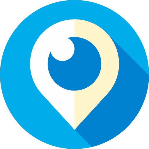 Periscope Flat Circular Flat icon