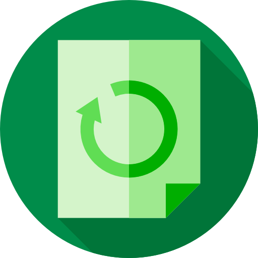 gerecycled papier Flat Circular Flat icoon
