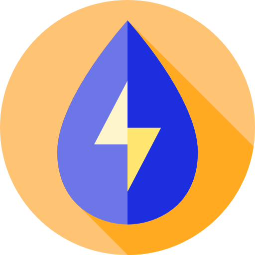 energia wody Flat Circular Flat ikona
