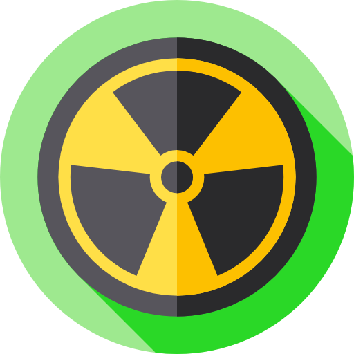 energía nuclear Flat Circular Flat icono