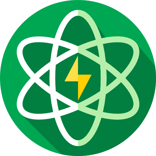 energia nuklearna Flat Circular Flat ikona