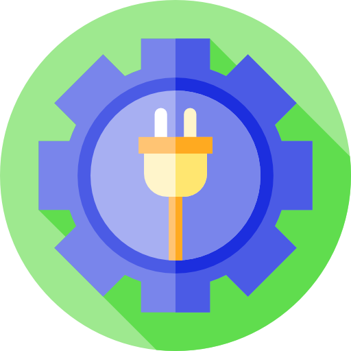 Plug Flat Circular Flat icon