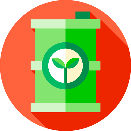 Eco oil Flat Circular Flat icon