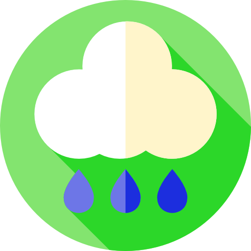 lluvia Flat Circular Flat icono