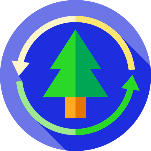 drzewo Flat Circular Flat ikona