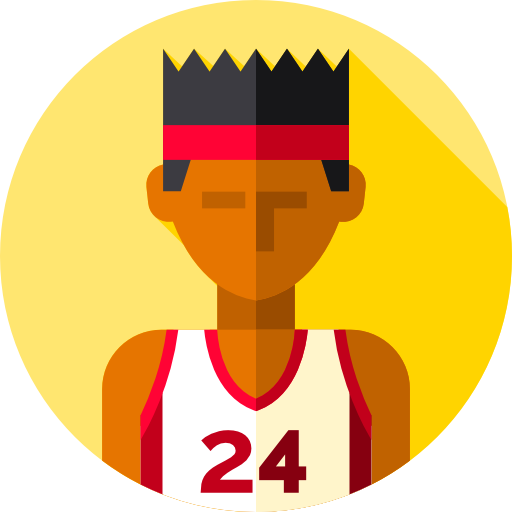 バスケットボール選手 Flat Circular Flat icon
