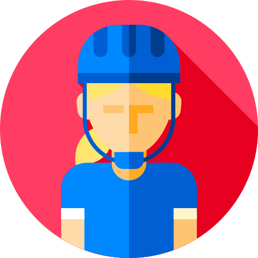 Cyclist Flat Circular Flat icon