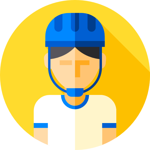 Cyclist Flat Circular Flat icon