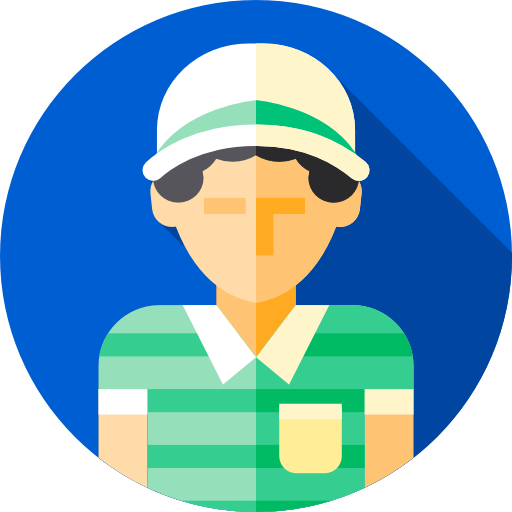 golfspeler Flat Circular Flat icoon